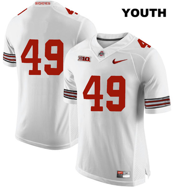 Ohio State Buckeyes Youth Liam McCullough #49 White Authentic Nike No Name College NCAA Stitched Football Jersey QX19A17SL